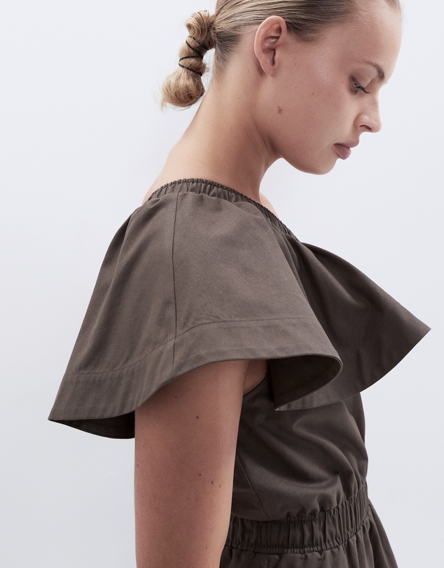 UNISON - Oxford Ruffle Dress