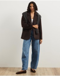 Atmos&Here - Ethel Wool Blend Oversized Blazer