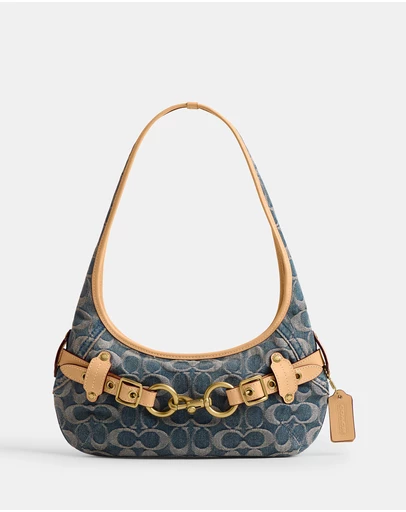 Coach - Belted Ergo Shoulder Bag SM in Signature Loved Denim