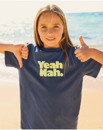 Skwosh - Yeah Nah Kids Slang Tee in Navy