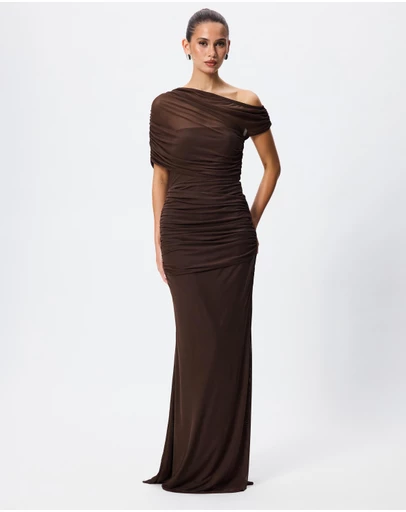 Tussah - Eleanor Mesh Off The Shoulder Maxi Dress