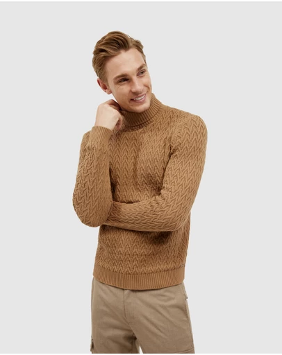 Politix - Textured Roll Neck Knit