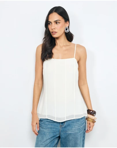 AERE - Lola Strappy Panel Cami Top