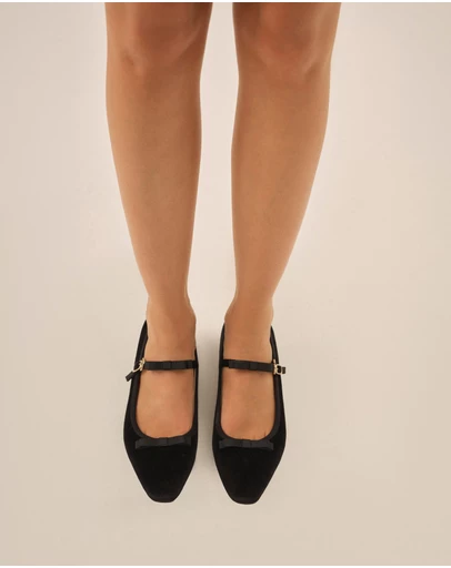 For Love & Lemons - Lucia Velvet Mary Jane Shoes