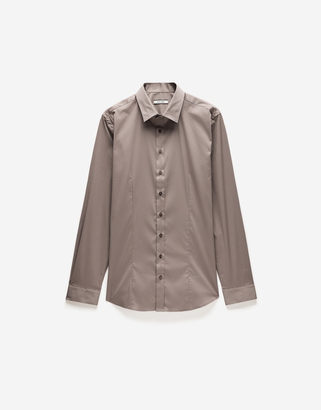 Calibre - Stretch Cotton Poplin Shirt Sepia