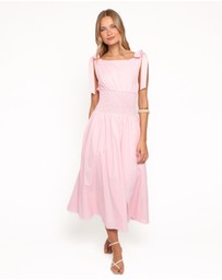 Petal & Pup - Leticia Midi Dress - Pink Polka Dot