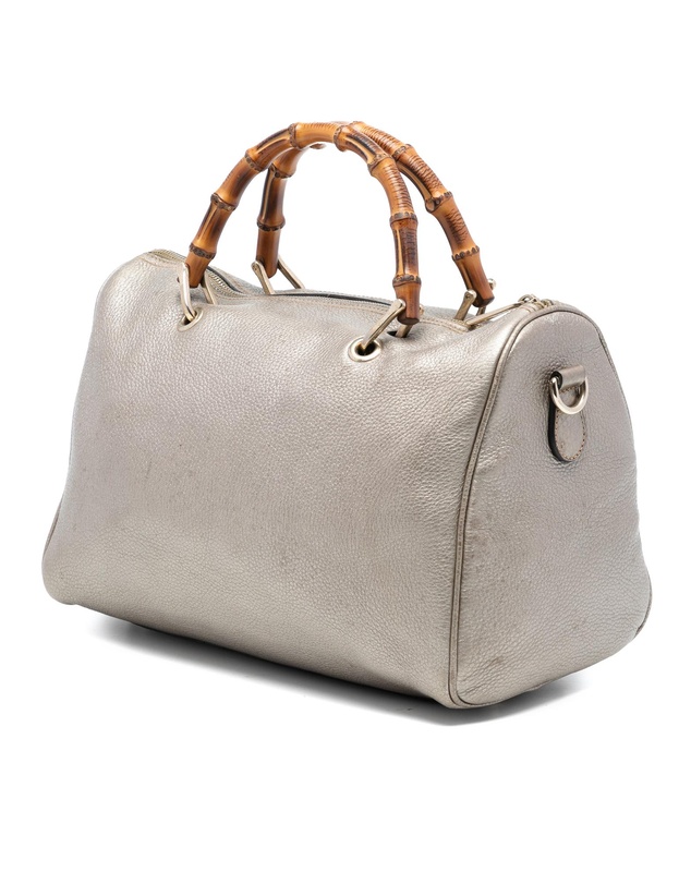Pre-Loved by Azura Reborn - Pre-Loved Medium Calfskin Bamboo Shopper Boston Bag