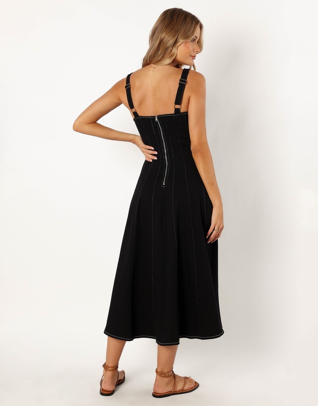 Petal & Pup - Una Midi Dress - Black