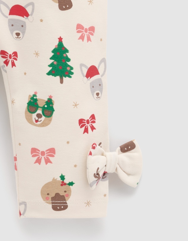 Purebaby - Cropped Festive Leggings-Kids-Babies