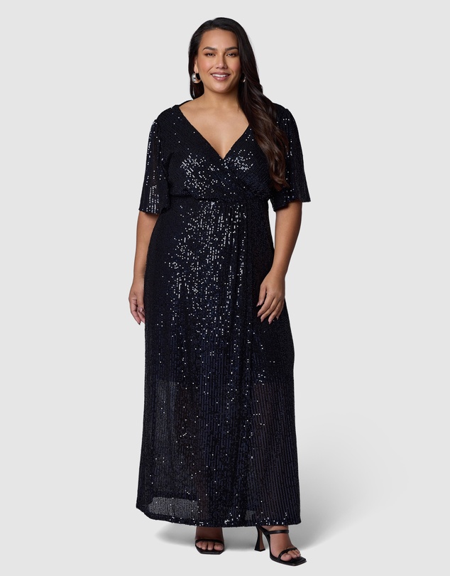 Pink Dusk by Curve Project - Lure Sequin Maxi Dress