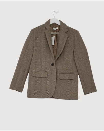 Revibe - Repaired AERE Opal Wool Blend Relaxed Blazer - AU 6