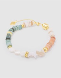Wanderlust + Co - Aura Beaded Gold Bracelet