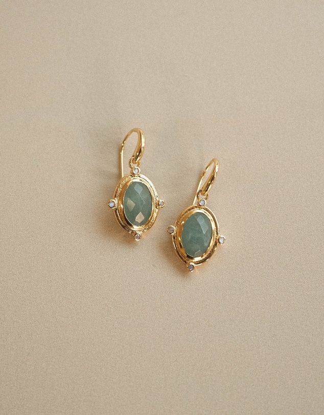 Bianc - Breeze Earrings Milky Aquamarine