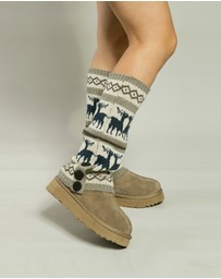 Ozwear Connection Uggs - Ugg Cardy Stretchy Knit Leg Warmers Slouch Socks