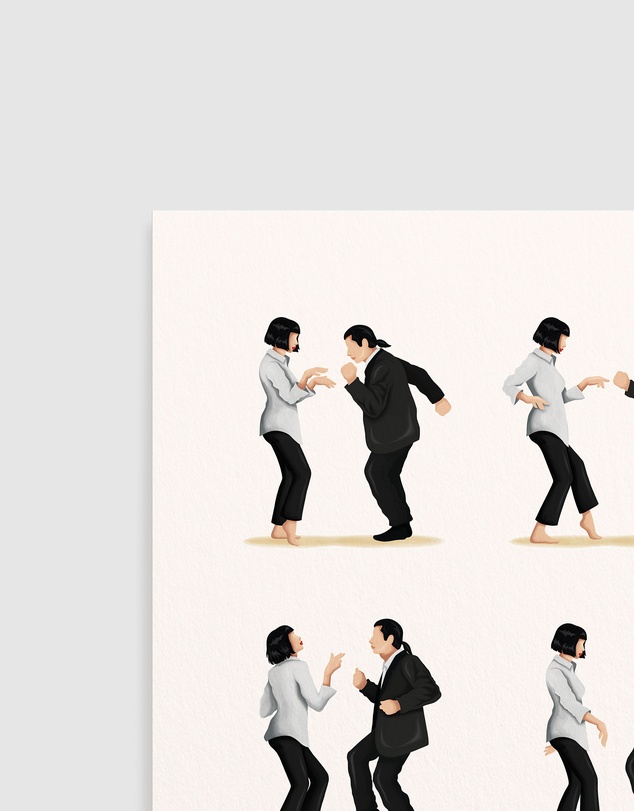 Olive et Oriel - Pulp Fiction Twist Dance II Art Print