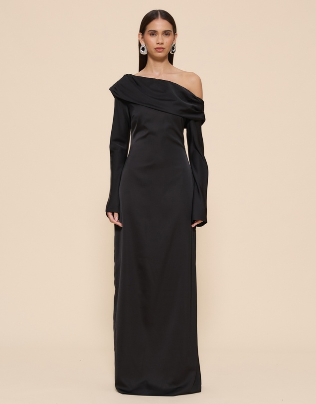 CHANCERY - Manar Asymmetric Draped Shoulder Dress