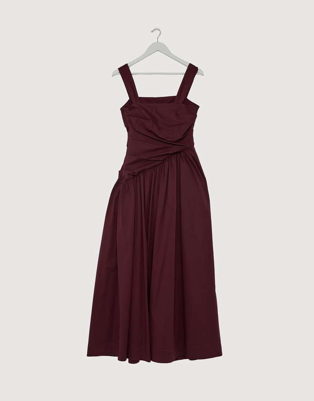 Revibe - Repaired AERE Kylara Ruched Midi Dress - AU 10