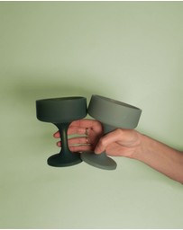 porter green - mecc | silicone unbreakable cocktail glasses