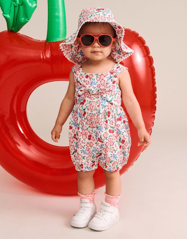 Huxbaby - Tropical Floral Tie Romper - Babies