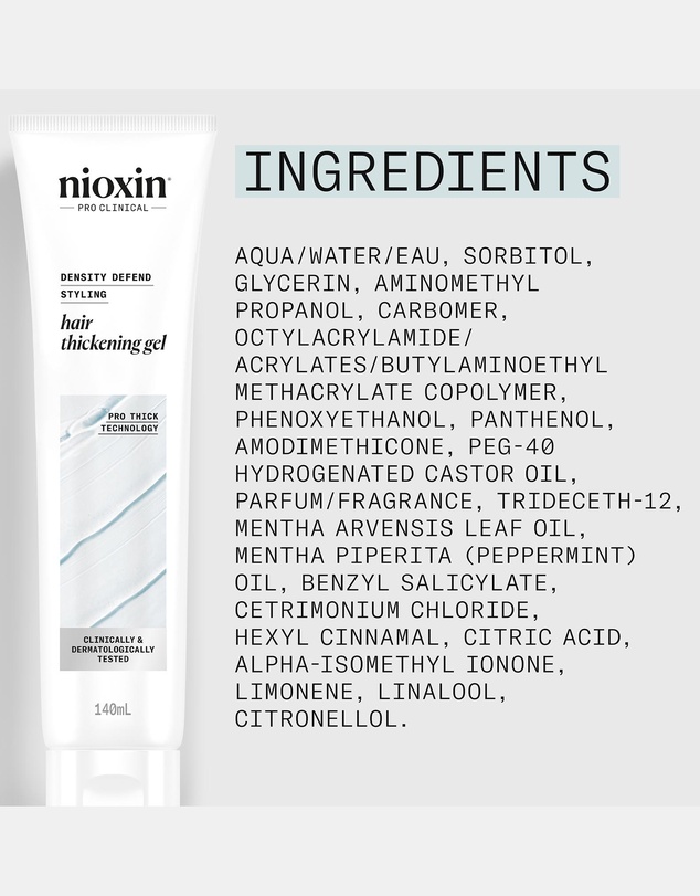 Nioxin - Nioxin Density Defend Hair Thickening Gel - Thickening Gel For Volumizing Hair, 140ml