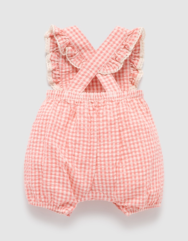Purebaby - Gingham Romper-Babies