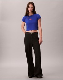 Calvin Klein Jeans - Monogram Logo Ribbed Baby Tee