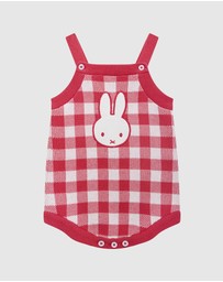 Kynd Baby - Miffy Knit Romper in Cherry