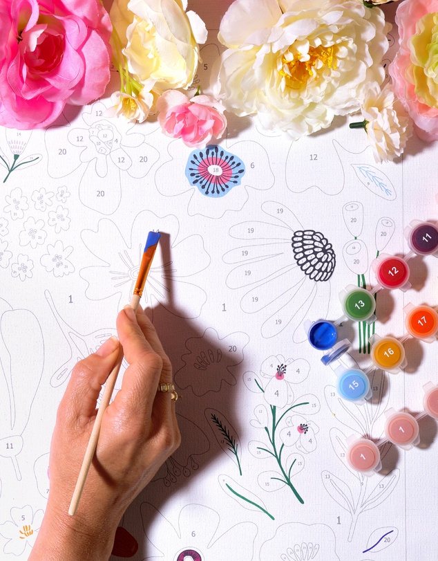 Journey Of Something - Paint by Numbers - Pressed Flowers