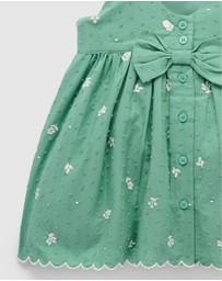 Purebaby - Embroidered Dress -Kids-Babies