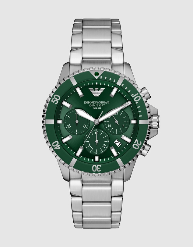 Emporio Armani - Silver Tone Chronograph Watch