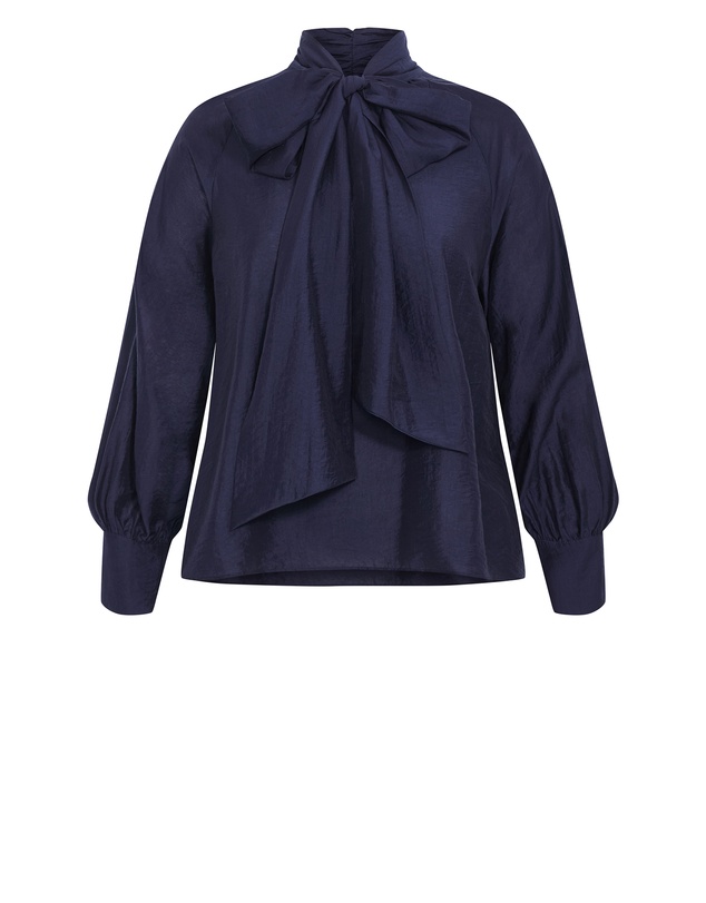 City Chic - Kelsey Neck Tie Top