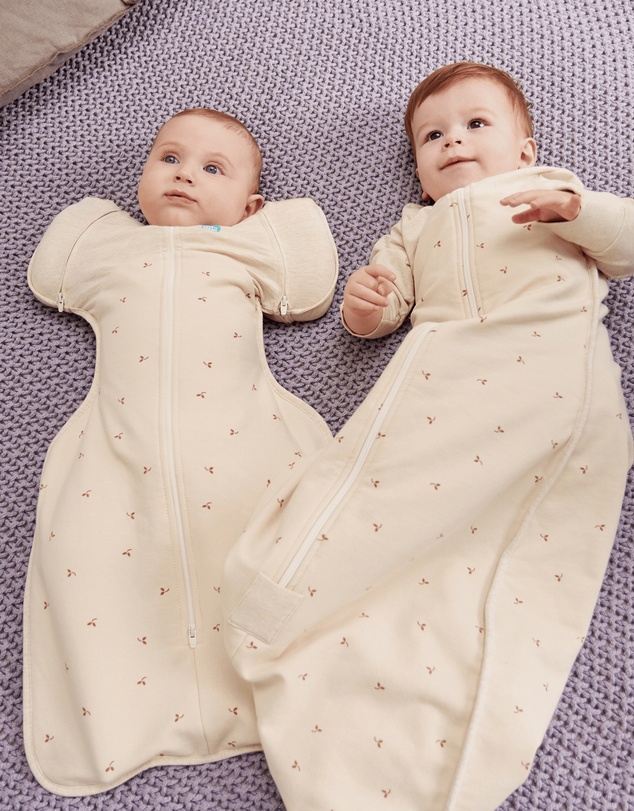 Love to Dream - Swaddle Up™ Transition Bag 1.5 TOG Stretch Cotton Fleece Twigs Oatmeal