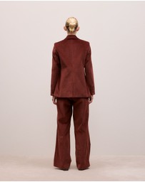 Trenery - Italian Cord Blazer in Red Mahogany