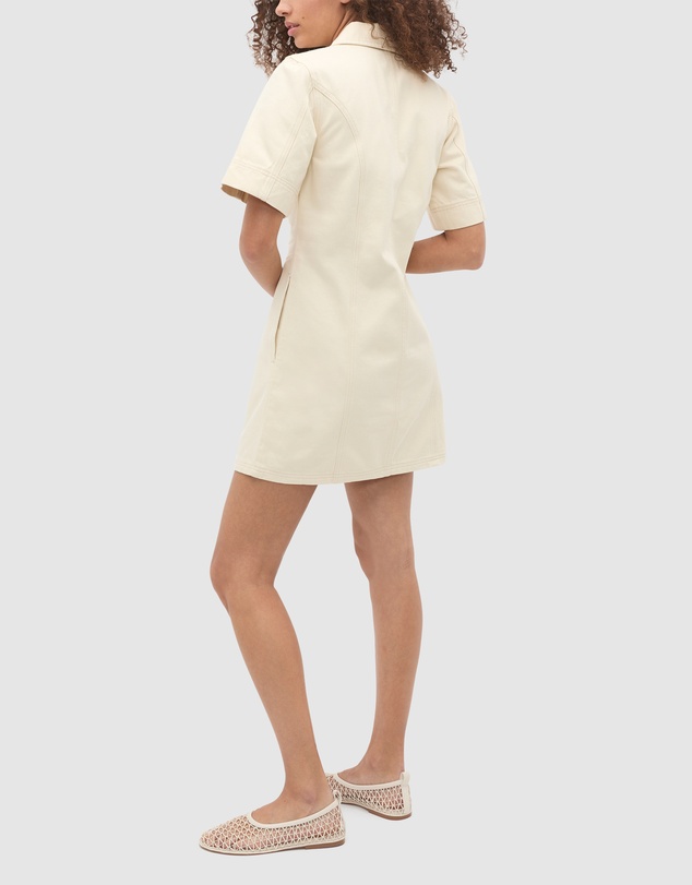 Seed Heritage - Denim Zip Mini Shirt Dress