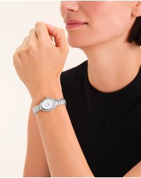 Rosefield - Ovale White Matte Silver-Tone Bracelet Watch