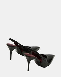Steve Madden - Andromeda Black Leather Heels