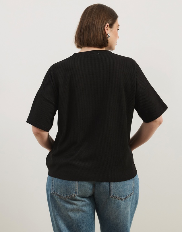 Atmos&Here Curvy - Sasha Waffle SS Tee