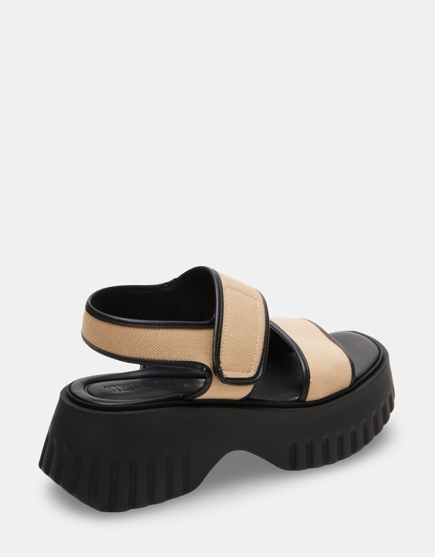 Steve Madden - Grover Black/Tan Sandals