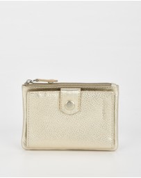 Cobb & Co - Collins Metallic RFID Safe Leather Wallet and Coin Purse