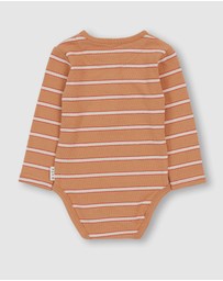 Olive & The Captain - Clay Stripe Knit LS Bodysuit