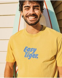 Skwosh - Easy Tiger Slang Tee in Mustard
