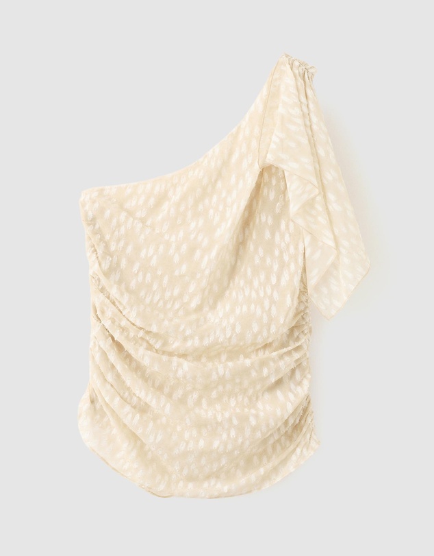 M.N.G - Asymmetric Ruched Top