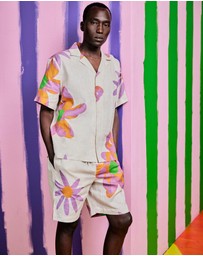 Frescobol Carioca - FC X John Booth Felipe Linen Shorts