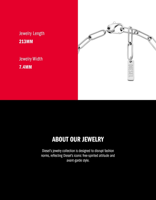 Diesel - Silver-Tone Bracelet
