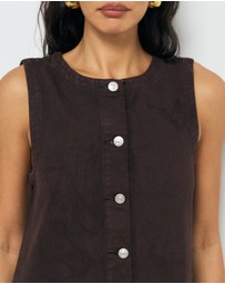 AERE - Clio Denim Mini Dress