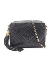 Pre-Loved by Azura Reborn - Pre-Loved CC Diamond Quilted Lambskin Tassel Crossbody