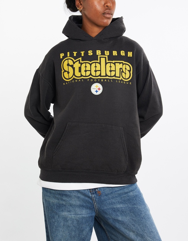 Vintage by The Real Deal - Pre Loved - Vintage NFL Pittsburgh Steelers Hooded Sweatshirt