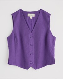 Seasalt - Seasalt Cornwall Purple Erica Waistcoat