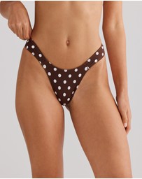 Vacay Swimwear - Verona Bottom Chocolate Polka