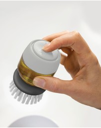 Joseph Joseph - Palm Scrub Soap Dispensing Washing-Up Brush with Storage Stand (Grey)